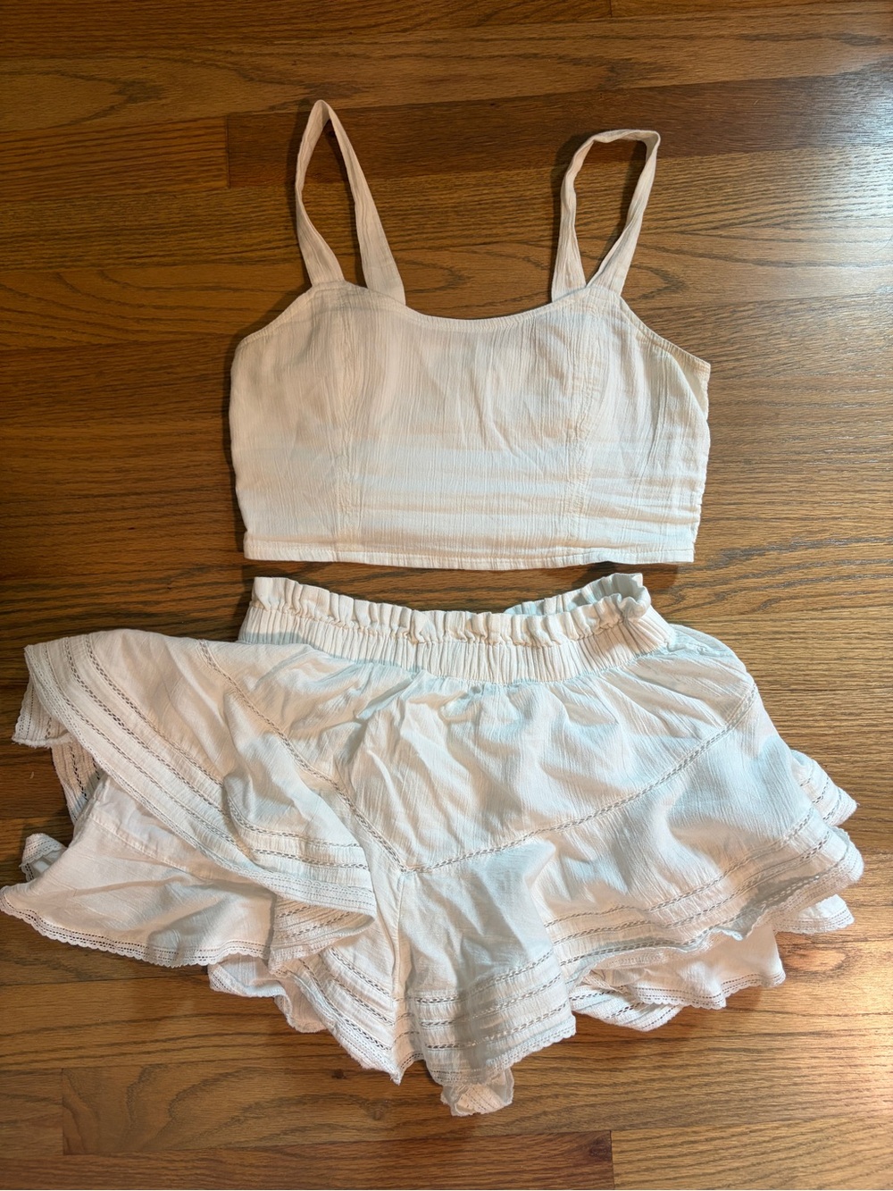 aerie White Skirt and Top Set